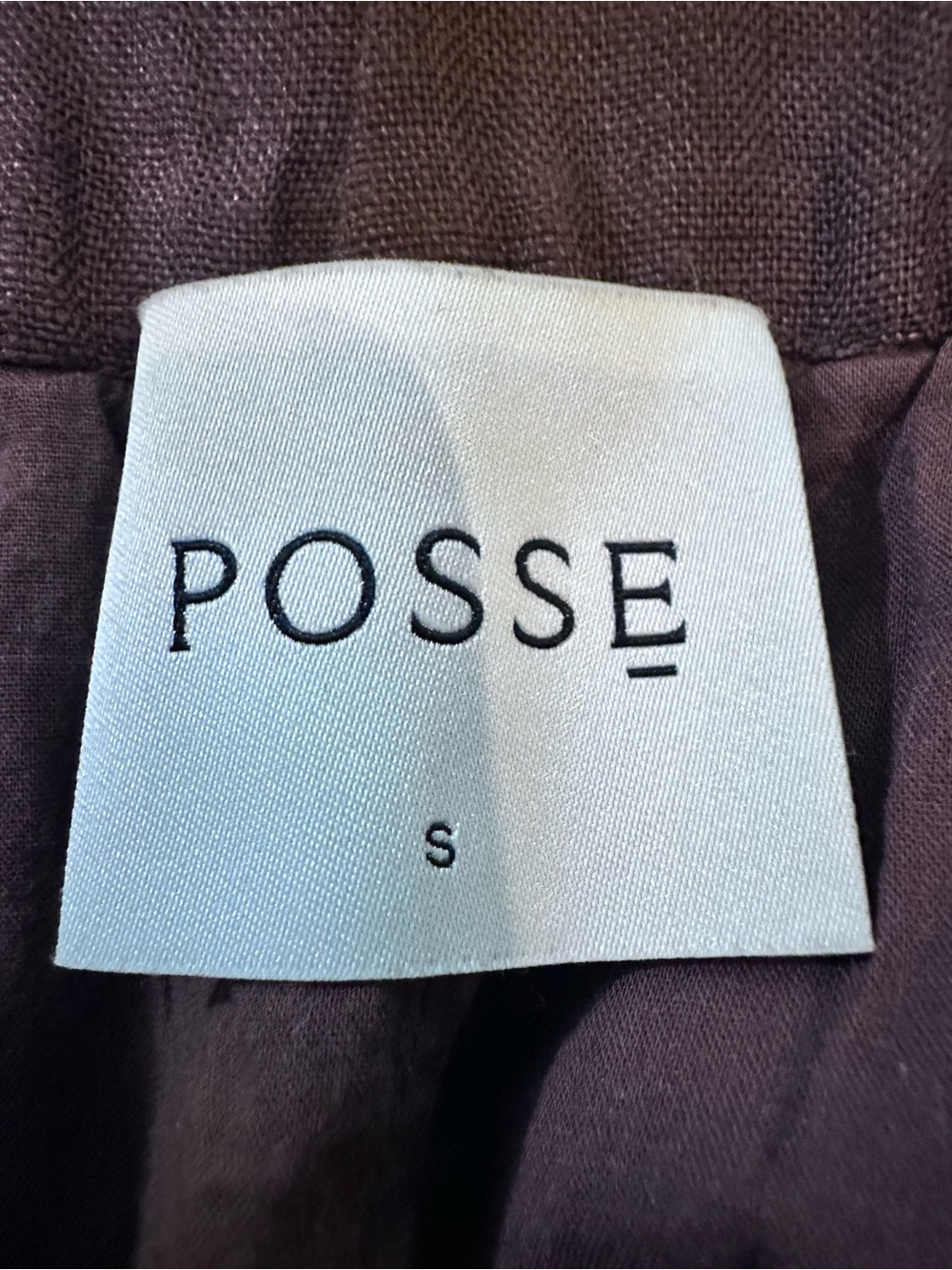POSSE Linen Blend Midi Skirt Plum Purple High Waist Size S - Picture 6 of 6